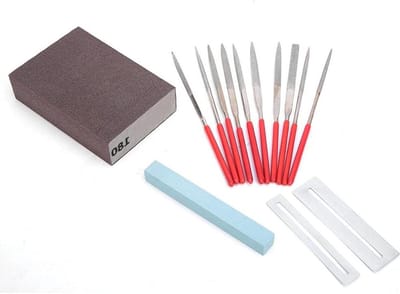 Gitaar Reparatie Gereedschap - Gitaar Onderhoud Kit - Instrumenten Polijsten - 14-Delige Set - 20 x 16 x 3 cm