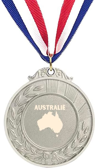 Akyol - australië medaille zilverkleuring - Piloot - australië cadeau - beste land - leuk cadeau voor je vriend om te geven