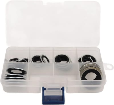 30Pcs Air Conditioning Sealing Rings - Seal Kit - AC Compressor Seal Kit met Transparante Opbergdoos - Universeel - Draagbaar - Lichtgewicht Auto