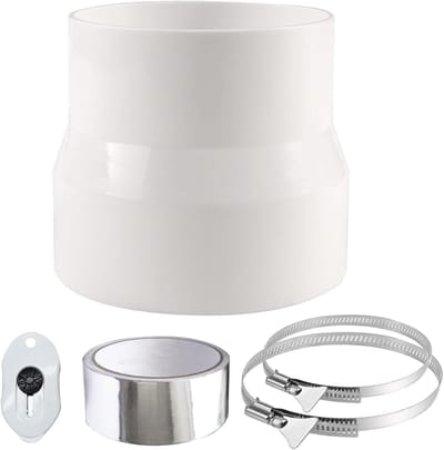 Ventilatiebuis reducer 100mm naar 115mm - Ronde adapter - Inclusief roestvrijstalen klemmen - Eenvoudige installatie - ShopVlot