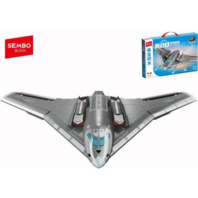 SEMBO BLOCK 555 stuks MOC Gevechtsvliegtuigen Vechter Bouwstenen Aanvalsvliegtuig ZELF BOUWEN Ornament Speelgoed Kinderen voor Halloween Cadeaus no box gray