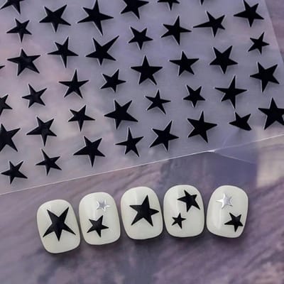 1 pièce, Autocollants pour ongles tendance Y2K étoiles irrégulières à cinq branches, Convient pour la manucure DIY des femmes et des filles, Mariage, Saint-Valentin