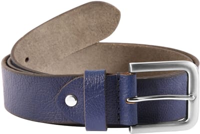Leonardo Verrelli Leonardo Verrelli uniseks riem 80 cm- 140 cm (taillemaat) in donkerblauw van 100% echt leer,