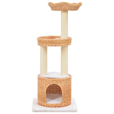 vidaXL - Kattenkrabpaal - met - sisal - krabpaal - natuurlijk - wilgenhout