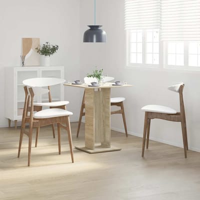 vidaXL - Bistrotafel - 60x60x75 - cm - bewerkt - hout - sonoma - eikenkleurig