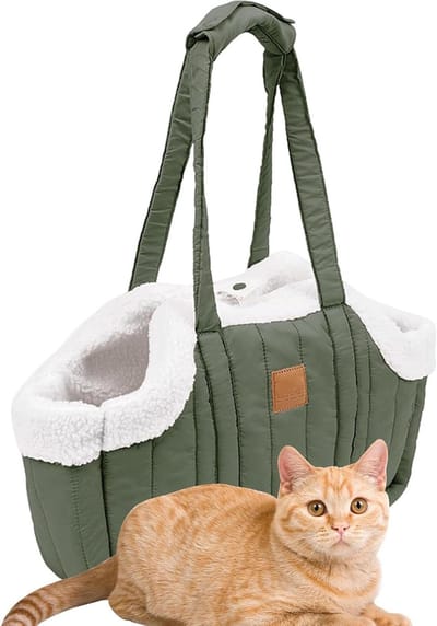 Huisdier draagtas - Reismand huisdier - Veilig reizen - Verbeterd zicht & ventilatie - 38x14x50.5 cm - Groen