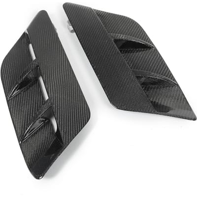 Motorkap Ventilatierooster Cover Trim Koolstofvezel Vervanging voor Dodge Challenger SXT 2015‑2022 black