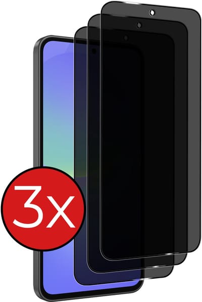 Screenprotector - 3 Stuks - Geschikt voor Samsung Galaxy A36 - Privacy Filter - Beschermglas - Gehard Glas - Tempered Glass - Screen Protector