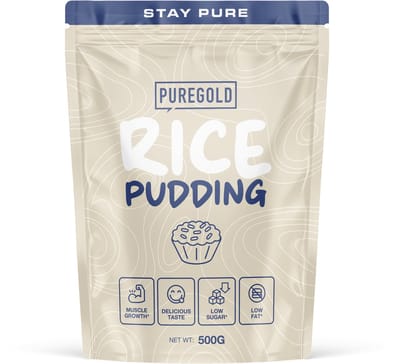 Pure Gold Breakfast Rice Pudding – Instant Rijstpap met Wei-eiwit – 500g – Melkrijst – 10 Porties – Eiwitrijk, Laag in Suiker & Vet