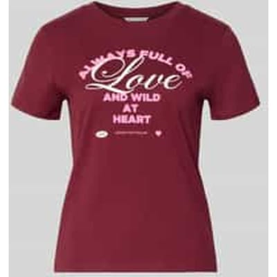 Tom Tailor Denim - T-shirt van katoen - Maat M - Tawny Port Red
