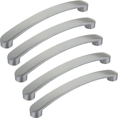5 stuks SOTECH Meubelgreep SW111 BA 160 mm inox look kastgreep Lengte 180 mm Breedte 19 mm Hoogte 26,5 mm