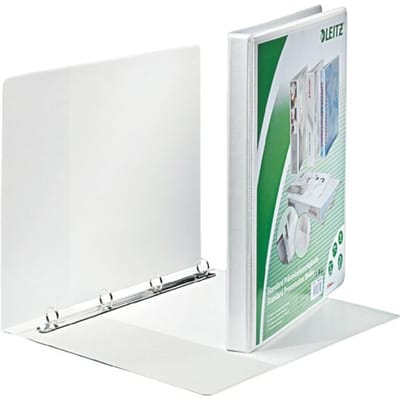 LEITZ presentatie-ringband, A4 extra breed, wit, rug 30 mm, 4-rings mechaniek