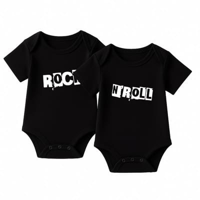 Romper Rock 'n Roll - zwart - korte mouw