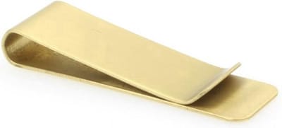 *** Money Geld Clip Goud - Money Clip - Briefjes & Pasjes -Metalen Klem - Roestvrijstalen Clip - Goudkleurig - van Heble® ***