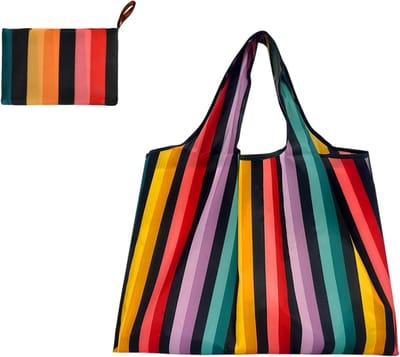 Vouwbare boodschappentassen, herbruikbare en draagbare tas, milieuvriendelijk en duurzaam, ideaal voor winkelen, reizen en uitjes, 52 x 40 cm
