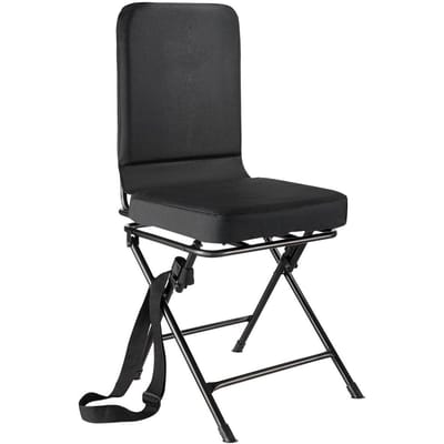 Chaise de chasse, pivotante silencieuse à 360°, pliable légère portable, siège tabouret de sol à cadre en acier robuste, avec bandoulière réglable