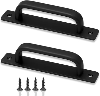 Set van 2 schuifdeurgrepen, 180 mm, zwarte keukengrepen van aluminiumlegering, C-vormige toegang voor kastdeuren - ShopVlot