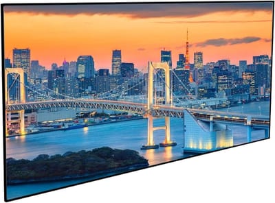 Projectiescherm Vast Frame - Huisbioscoop Scherm - Thuis Film Kijken - Krasvrij Aluminium Frame - 72 Inch 16:9 - Grijs