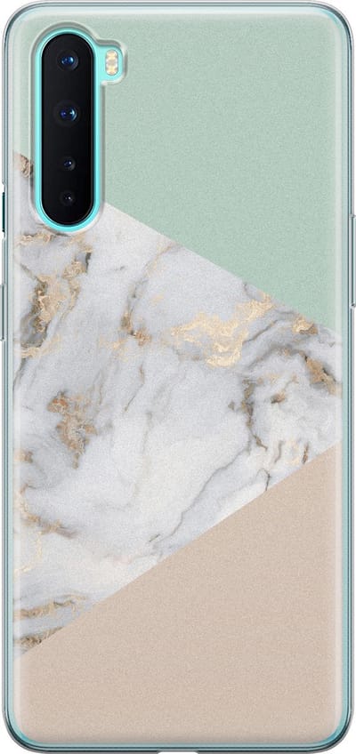 Leuke Telefoonhoesjes - Hoesje geschikt voor OnePlus Nord - Marmer pastel mix - Soft Case - TPU - Marmer - Multi