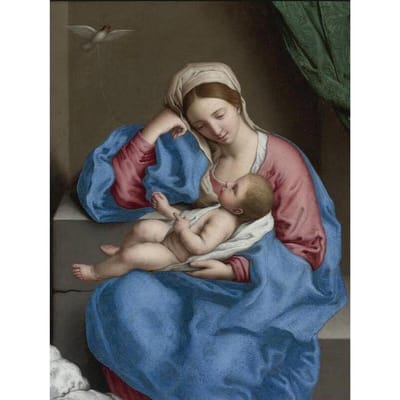 5D DIY Diamond Painting Religieuze Madonna & baby Borduren Kruissteek 5D icoon cadeau Home Decor mozaïek 20X30CM gray