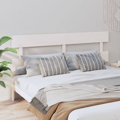 vidaXL - Hoofdbord - 204x3x81 - cm - massief - grenenhout - wit