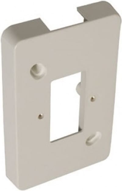 MONTAGEPLAAT MET GAT DUBBEL P25 WIT