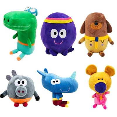 6 stuks Hey Hond Leraar Pluche Speelgoed Pluche Pop Schattig Cartoon Dier Baby Bedtijd Verhaal Vrienden Slapen Kerstcadeau