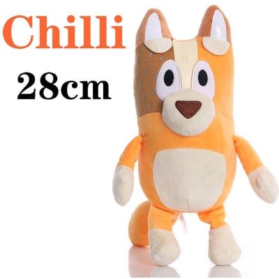 8 Stijlen 17-28cm Bluey Hond Bingo Familie Pluche Speelgoed Cartoon Hond Zacht Knuffeldier Sleutelhanger Pop Verjaardagscadeau Familie Blue-Y Bingo