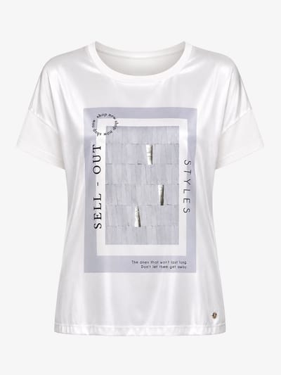 van Verla - Sellout Tshirt - Dames - Korte mouw - Ronde hals - wit / grijs - Maat S
