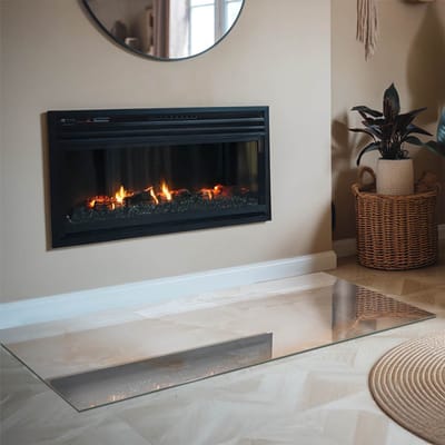 Coloray Vloerplaat Houtkachel - Plaat onder Houtkachel - 140 cm x 70 cm - Kachel Onderplaat - Beige Vloerplaat Kachel - Onderplaat Voor Houtkachel - Onderplaat Kachel - Houtkachel Vloerplaat - Verwarmingsaccessoires