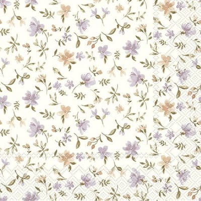 IHR - Lunch servetten - Fleurs lilac orange