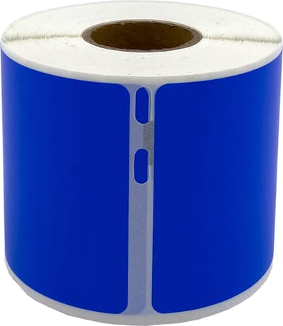 DULA Dymo kompatible Etiketten, S0722430 99014, 101 mm x 54 mm, Blau, Permanent, 1 Rolle, 220 Etiketten pro Rolle