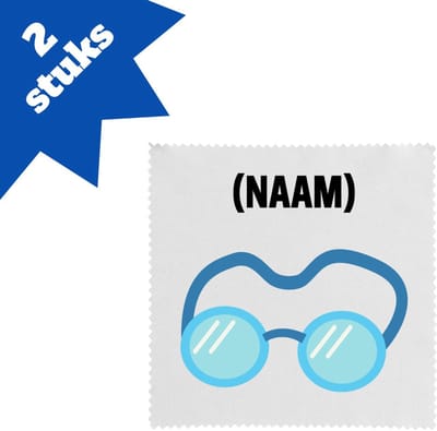 Akyol - zwem met eigen naam brillendoekjes - Zwemmen - zwemmer - sport - 17,8 bij 17,8 cm - 2 stuks