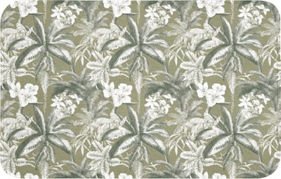 WC mat 80x50 cm - Antislip - Botanisch - Bloemen - Groen - Toiletmat - Vloermat - Douchemat - Toilet tapijt - Toiletmatten