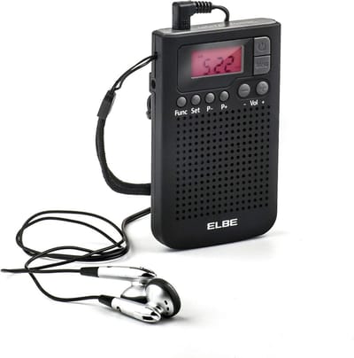 Draagbare Digitale Zakradio AM/FM met Wekker, 20 Zenders Geheugen en Clip