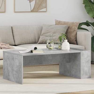 vidaXL - Salontafel - Beton - Grijs - 95 - x - 50 - x - 34 - cm - Bewerkt - hout