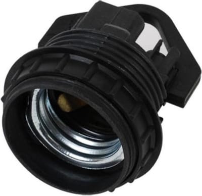 Corodex Lamphouder met ophangoog + ring - E27 - Zwart