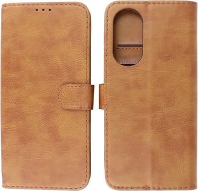 Oppo Reno 10 5G & Reno 10 Pro 5G Hoesje Book Case Portemonnee Telefoonhoesje - Bruin