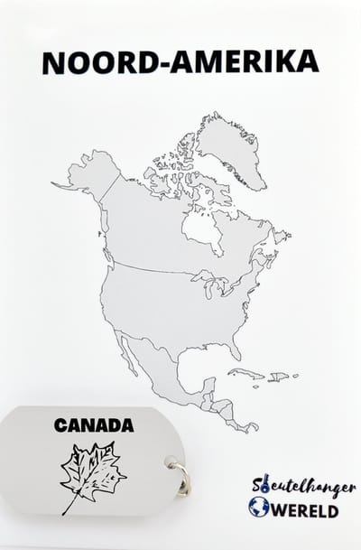 Canada Sleutelhanger inclusief kaart – Canada cadeau – beste land- Leuk kado voor je Vriend om te geven - 2.9 x 5.4CM
