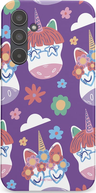 Casetastic Hoesje Geschikt voor Samsung A55 - Stijlvolle Beschermende Duo-layer Case - Eenhoorn Magie