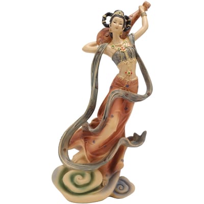 Statue de beauté antique en résine, style chinois classique, belle femme, pour maison, bureau, hôtel brown