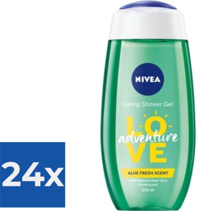 Nivea Douchegel - Love Adventure 250 ml - Voordeelverpakking 24 stuks