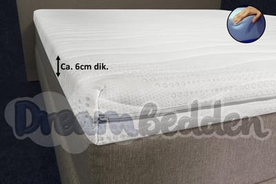 Topper Koudschuim 70x190 HR45 6 cm Dik met Cool & Fresh hoes