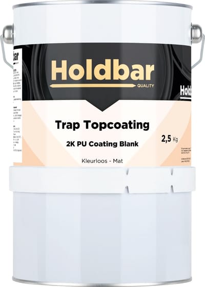 Holdbar Trap Topcoating Mat 2,5 kg - Glashelder - Transparant - Trapverf - Slijtvast - Gemakkelijk Schoonmaken - Bestand tegen zware belastingen - 2 Componenten - Mat, Zijdeglans en Hoogglans