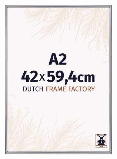Fotolijst A2 42x59,4 cm - Kunststof - Zilver Hoogglans - Angers