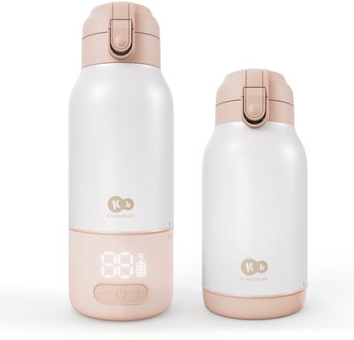 Kinderkraft GAJA - Flessenwarmer - 2-in-1 Thermos 500 ml - Digitaal Display - Beige