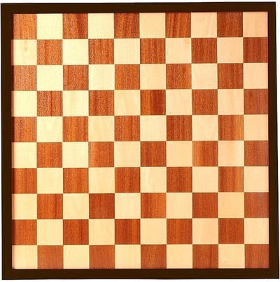 Schaak- en Dambord Ingelegd Hout 47x47 cm – Dubbelzijdig Bordspel – Schaak- en Damspel Bord – Engelhart