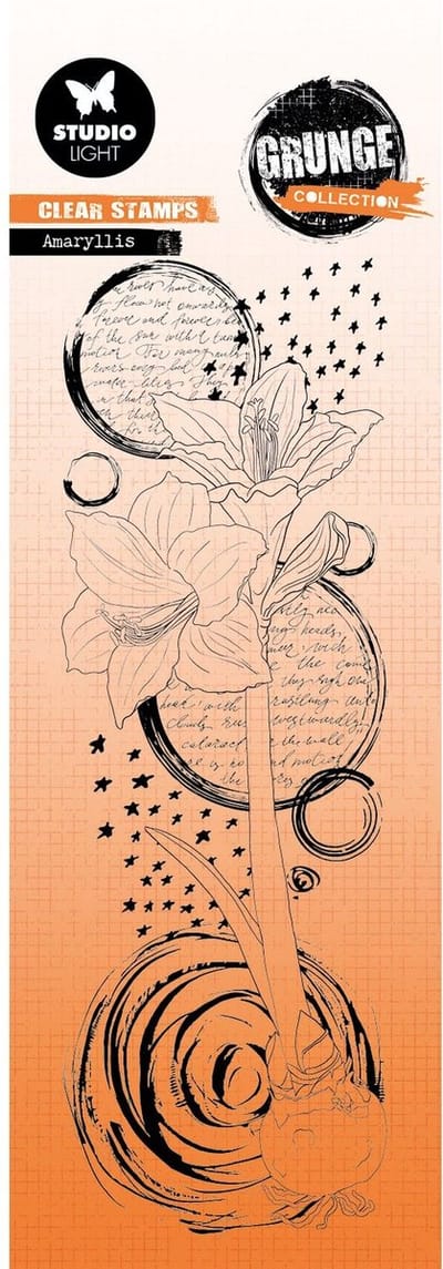 Studio Light Grunge Collection Clear Stamp Amaryllis