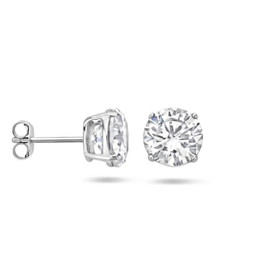 Briljantgeslepen Zirkonia Oorknoppen van 925 Zilver | Gerhodineerd | 9 mm | Cadeauverpakking|Jonline