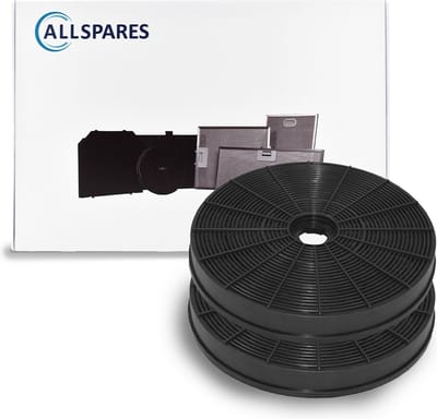 AllSpares Koolstoffilter (2x) voor afzuigkappen geschikt voor o.a. AEG-Electrolux Zanussi en Faber EFF54 - MCFE42 (Ø232mm)
